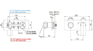 ICON - Recessed shower mixer with diverter by Rubinetterie Mariani - view 3